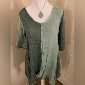 Beautiful artisan hand garment dyed tunic